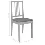 Sillas de comedor con cojines madera maciza gris 6 unidades de , Sillas de comedor - Ref: Foro24-276407, Precio: 341,96 €, De...