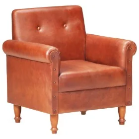 Sillón butaca de cuero auténtico marrón de , Sillones - Ref: Foro24-320778, Precio: 258,96 €, Descuento: %