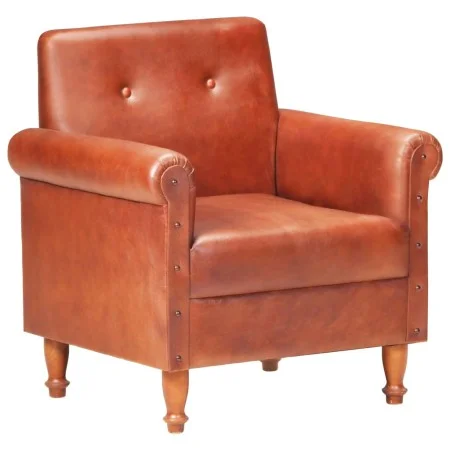 Sillón butaca de cuero auténtico marrón de , Sillones - Ref: Foro24-320778, Precio: 258,96 €, Descuento: %