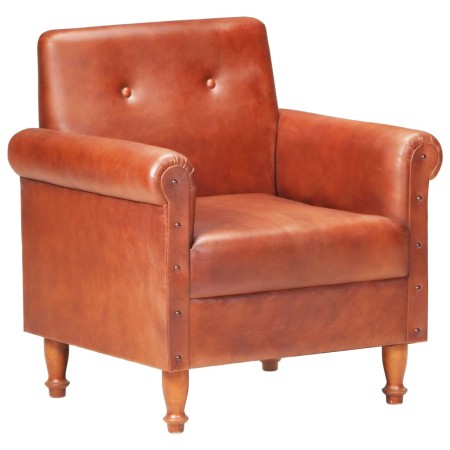 Sillón butaca de cuero auténtico marrón de , Sillones - Ref: Foro24-320778, Precio: 261,08 €, Descuento: %