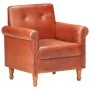 Sillón butaca de cuero auténtico marrón de , Sillones - Ref: Foro24-320778, Precio: 258,96 €, Descuento: %