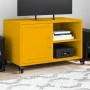 Mueble de TV acero amarillo mostaza 68x39x43,5 cm de , Muebles TV - Ref: Foro24-846671, Precio: 55,14 €, Descuento: %