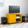 Mueble de TV acero amarillo mostaza 68x39x43,5 cm de , Muebles TV - Ref: Foro24-846671, Precio: 55,14 €, Descuento: %