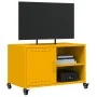 Mueble de TV acero amarillo mostaza 68x39x43,5 cm de , Muebles TV - Ref: Foro24-846671, Precio: 55,14 €, Descuento: %