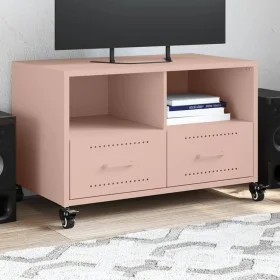Mueble para TV acero laminado en frío rosa 68x39x43,5 cm de , Muebles TV - Ref: Foro24-846699, Precio: 67,34 €, Descuento: %