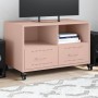 Mueble para TV acero laminado en frío rosa 68x39x43,5 cm de , Muebles TV - Ref: Foro24-846699, Precio: 67,95 €, Descuento: %