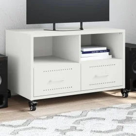 Mueble para TV acero laminado en frío blanco 68x39x43,5 cm de , Muebles TV - Ref: Foro24-846703, Precio: 67,34 €, Descuento: %