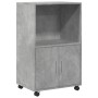 Armario con ruedas madera ingeniería gris hormigón 55x40x91 cm de , Aparadores - Ref: Foro24-853185, Precio: 67,41 €, Descuen...