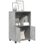 Armario con ruedas madera ingeniería gris hormigón 55x40x91 cm de , Aparadores - Ref: Foro24-853185, Precio: 67,41 €, Descuen...