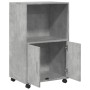 Armario con ruedas madera ingeniería gris hormigón 55x40x91 cm de , Aparadores - Ref: Foro24-853185, Precio: 67,41 €, Descuen...