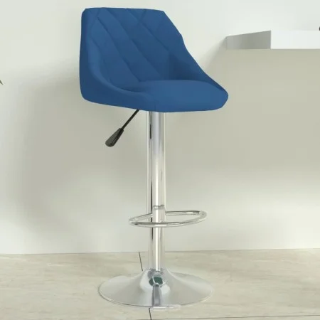 Taburete de cocina de terciopelo azul de , Taburetes de cocina - Ref: Foro24-335298, Precio: 82,58 €, Descuento: %