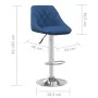 Taburete de cocina de terciopelo azul de , Taburetes de cocina - Ref: Foro24-335298, Precio: 82,58 €, Descuento: %