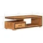 Mesa de centro de madera maciza de acacia 100x45x33 cm de , Mesas de centro - Ref: Foro24-247493, Precio: 312,79 €, Descuento: %