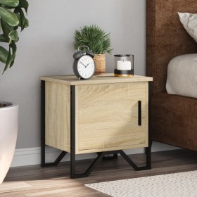 Mesita de noche madera contrachapada color roble 40x30x40 cm de , Mesitas de noche - Ref: Foro24-848516, Precio: 34,19 €, Des...