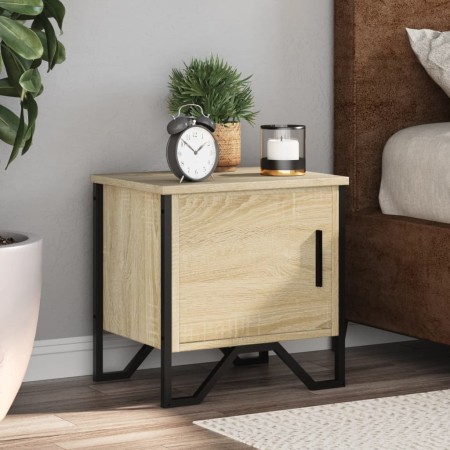 Mesita de noche madera contrachapada color roble 40x30x40 cm de , Mesitas de noche - Ref: Foro24-848516, Precio: 34,19 €, Des...