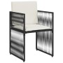 Set de comedor de jardín 7 pzas y cojines ratán sintético negro de , Conjuntos de jardín - Ref: Foro24-369009, Precio: 341,90...