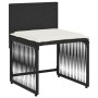 Set de comedor de jardín 7 pzas y cojines ratán sintético negro de , Conjuntos de jardín - Ref: Foro24-369009, Precio: 341,90...