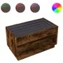 Coffee table with Infinity LED smoked oak 90x50x50 cm by , Coffee table - Ref: Foro24-847669, Price: 117,88 €, Discount: %
