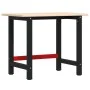 Banco de trabajo rectangular madera maciza roble 100x60x81,5 cm de , Mesas de trabajo - Ref: Foro24-3309656, Precio: 161,66 €...