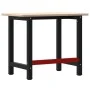 Banco de trabajo rectangular madera maciza roble 100x60x81,5 cm de , Mesas de trabajo - Ref: Foro24-3309656, Precio: 161,66 €...