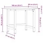 Banco de trabajo rectangular madera maciza roble 100x60x81,5 cm de , Mesas de trabajo - Ref: Foro24-3309656, Precio: 161,66 €...
