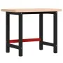 Banco de trabajo madera maciza haya rectangular 100x60x83 cm de , Mesas de trabajo - Ref: Foro24-3309661, Precio: 207,58 €, D...