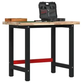 Massiver Akazienholz-Arbeitstisch, rechteckig, 100x60x83 cm. von , Arbeitstische - Ref: Foro24-3309668, Preis: 182,37 €, Raba...