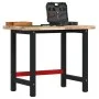 Solid acacia wood workbench, rectangular, 100x60x83 cm by , Work tables - Ref: Foro24-3309668, Price: 182,37 €, Discount: %
