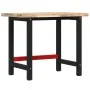 Solid acacia wood workbench, rectangular, 100x60x83 cm by , Work tables - Ref: Foro24-3309668, Price: 182,37 €, Discount: %