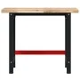 Solid acacia wood workbench, rectangular, 100x60x83 cm by , Work tables - Ref: Foro24-3309668, Price: 182,37 €, Discount: %
