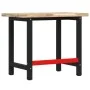 Solid acacia wood workbench, rectangular, 100x60x83 cm by , Work tables - Ref: Foro24-3309668, Price: 182,37 €, Discount: %