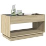 Mesa de centro con Infinity LED roble Sonoma 90x50x50 cm de , Mesas de centro - Ref: Foro24-847667, Precio: 115,60 €, Descuen...
