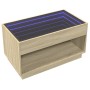 Mesa de centro con Infinity LED roble Sonoma 90x50x50 cm de , Mesas de centro - Ref: Foro24-847667, Precio: 115,60 €, Descuen...
