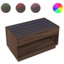 Mesa de centro con Infinity LED marrón roble 90x50x50 cm de , Mesas de centro - Ref: Foro24-847671, Precio: 120,07 €, Descuen...