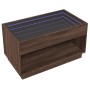 Mesa de centro con Infinity LED marrón roble 90x50x50 cm de , Mesas de centro - Ref: Foro24-847671, Precio: 120,07 €, Descuen...