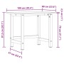 Banco de trabajo rectangular madera maciza roble 100x60x81,5 cm de , Mesas de trabajo - Ref: Foro24-3309658, Precio: 173,10 €...