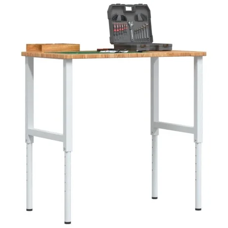 Banco de trabajo rectangular madera maciza 100x60x(71,5-98) cm by , Work tables - Ref: Foro24-3309702, Price: 126,92 €, Disco...