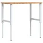 Banco de trabajo rectangular madera maciza 100x60x(71,5-98) cm by , Work tables - Ref: Foro24-3309702, Price: 126,92 €, Disco...