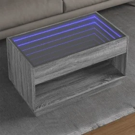 Mesa de centro con Infinity LED gris Sonoma 90x50x50 cm de , Mesas de centro - Ref: Foro24-847670, Precio: 118,16 €, Descuent...