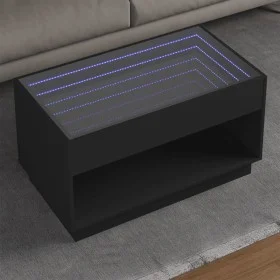 Coffee table with Infinity LED black 90x50x50 cm by , Coffee table - Ref: Foro24-847666, Price: 118,02 €, Discount: %