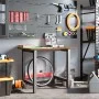 Rechteckiger Arbeitstisch aus massiver Eiche, 100x60x81,5 cm. von , Arbeitstische - Ref: Foro24-3309659, Preis: 173,73 €, Rab...