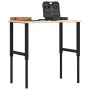 Rectangular solid wood workbench 100x60x(71.5-98) cm by , Work tables - Ref: Foro24-3309678, Price: 132,57 €, Discount: %