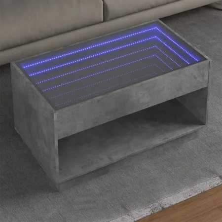 Mesa de centro con Infinity LED gris hormigón 90x50x50 cm by , Coffee table - Ref: Foro24-847668, Price: 117,47 €, Discount: %