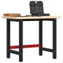 Banco de trabajo rectangular madera maciza roble 100x60x83 cm by , Work tables - Ref: Foro24-3309657, Price: 190,37 €, Discou...