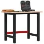 Banco de trabajo rectangular madera maciza roble 100x60x81,5 cm by , Work tables - Ref: Foro24-3309660, Price: 158,73 €, Disc...