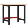 Banco de trabajo rectangular madera maciza roble 100x60x81,5 cm by , Work tables - Ref: Foro24-3309660, Price: 158,73 €, Disc...