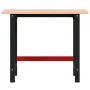 Banco de trabajo rectangular madera maciza roble 100x60x81,5 cm by , Work tables - Ref: Foro24-3309660, Price: 158,73 €, Disc...