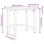 Banco de trabajo rectangular madera maciza roble 100x60x81,5 cm by , Work tables - Ref: Foro24-3309660, Price: 158,73 €, Disc...