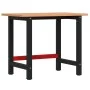 Banco de trabajo rectangular madera maciza roble 100x60x81,5 cm by , Work tables - Ref: Foro24-3309662, Price: 168,87 €, Disc...