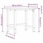 Banco de trabajo rectangular madera maciza roble 100x60x81,5 cm by , Work tables - Ref: Foro24-3309662, Price: 168,87 €, Disc...